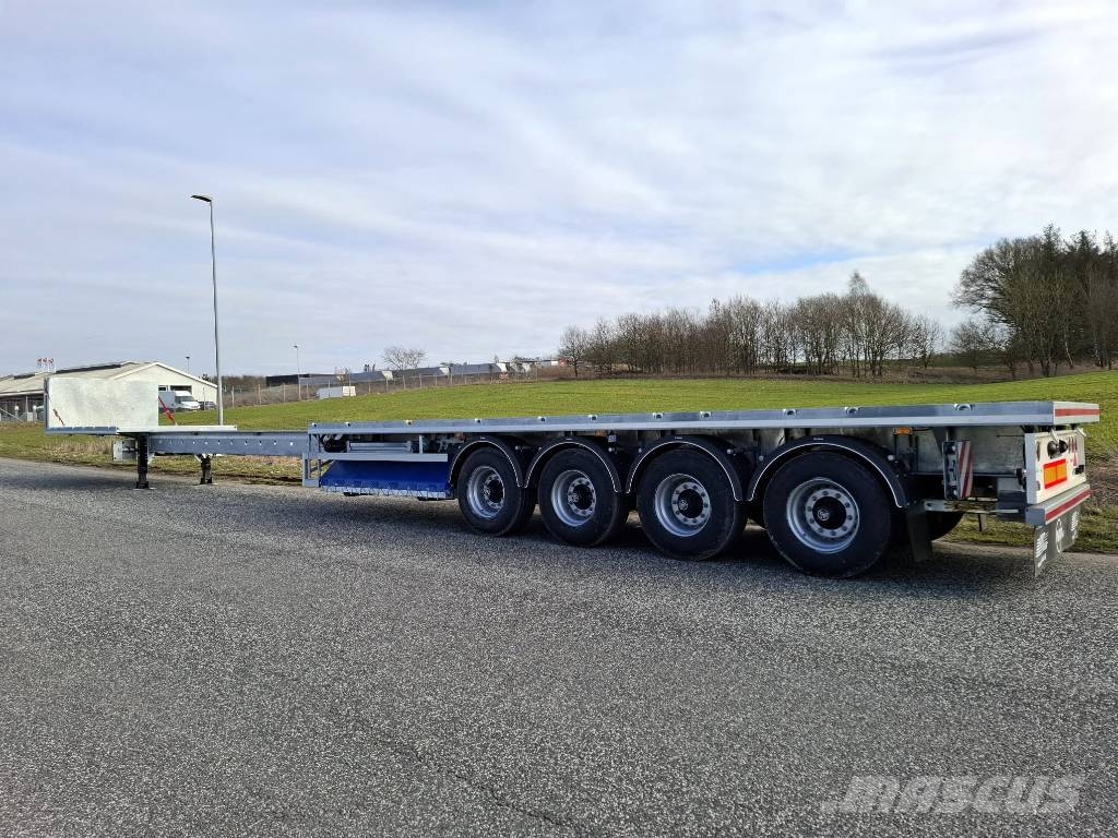 AMT UL400 4 akslet åben trailer med 7 m udtræk Pritschenanhänger
