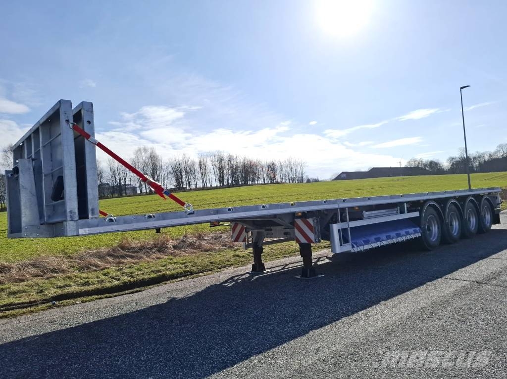 AMT UL400 4 akslet åben trailer med 7 m udtræk Pritschenanhänger