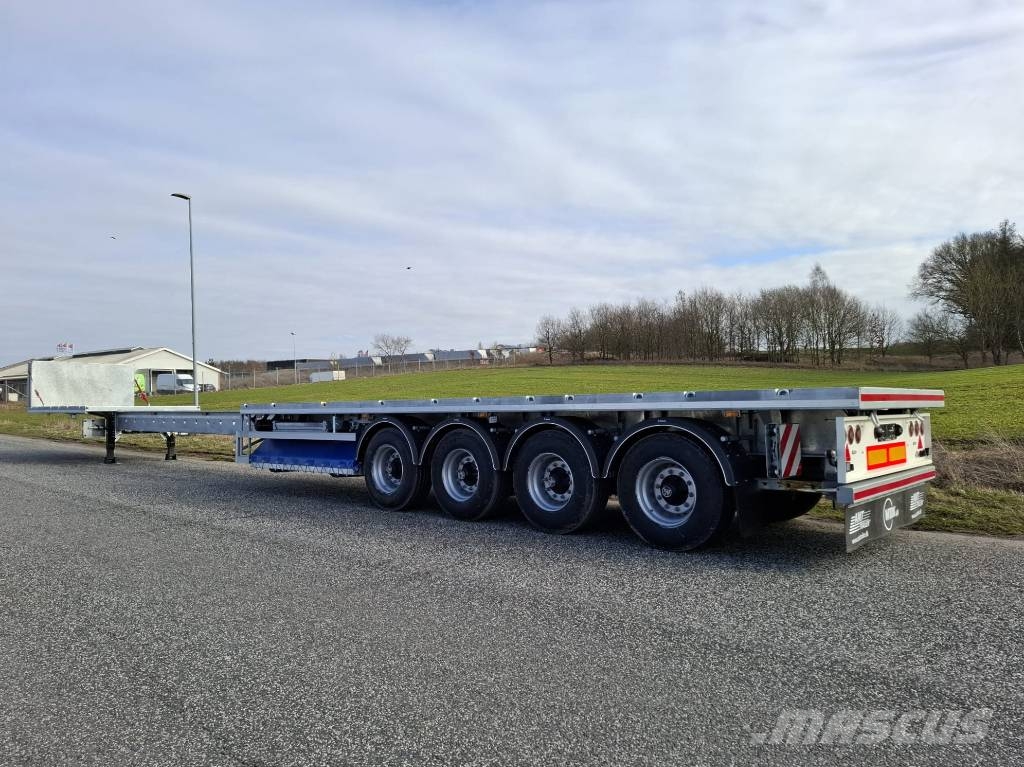 AMT UL400 4 akslet åben trailer med 7 m udtræk Pritschenanhänger