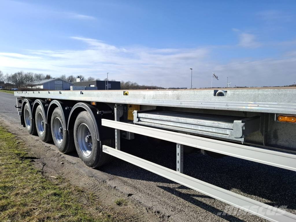 AMT UL400 4 akslet åben trailer med 7 m udtræk Pritschenanhänger
