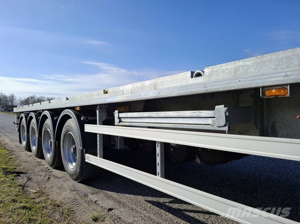 AMT UL400 4 akslet åben trailer med 7 m udtræk Pritschenanhänger