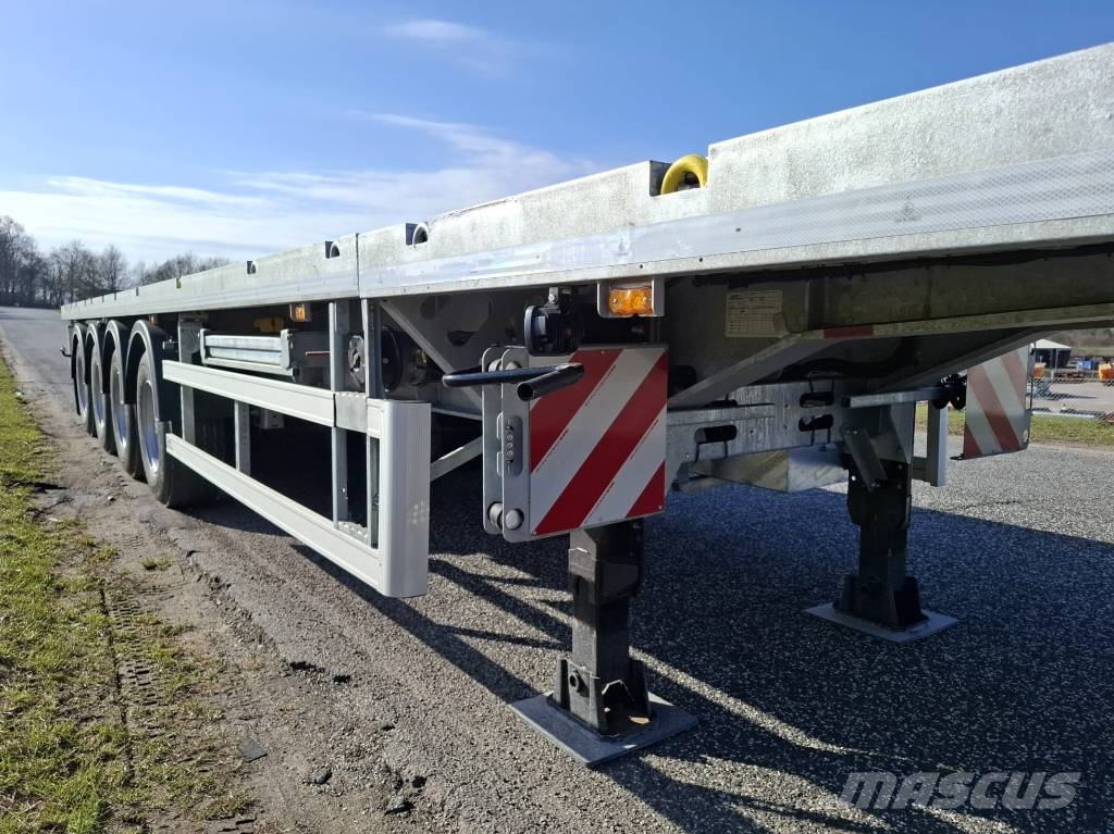 AMT UL400 4 akslet åben trailer med 7 m udtræk Pritschenanhänger