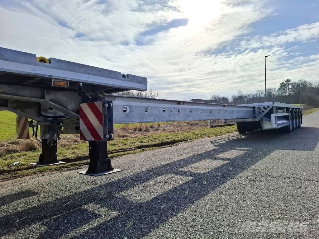 AMT UL400 4 akslet åben trailer med 7 m udtræk Pritschenanhänger