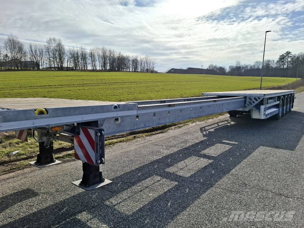 AMT UL400 4 akslet åben trailer med 7 m udtræk Pritschenanhänger