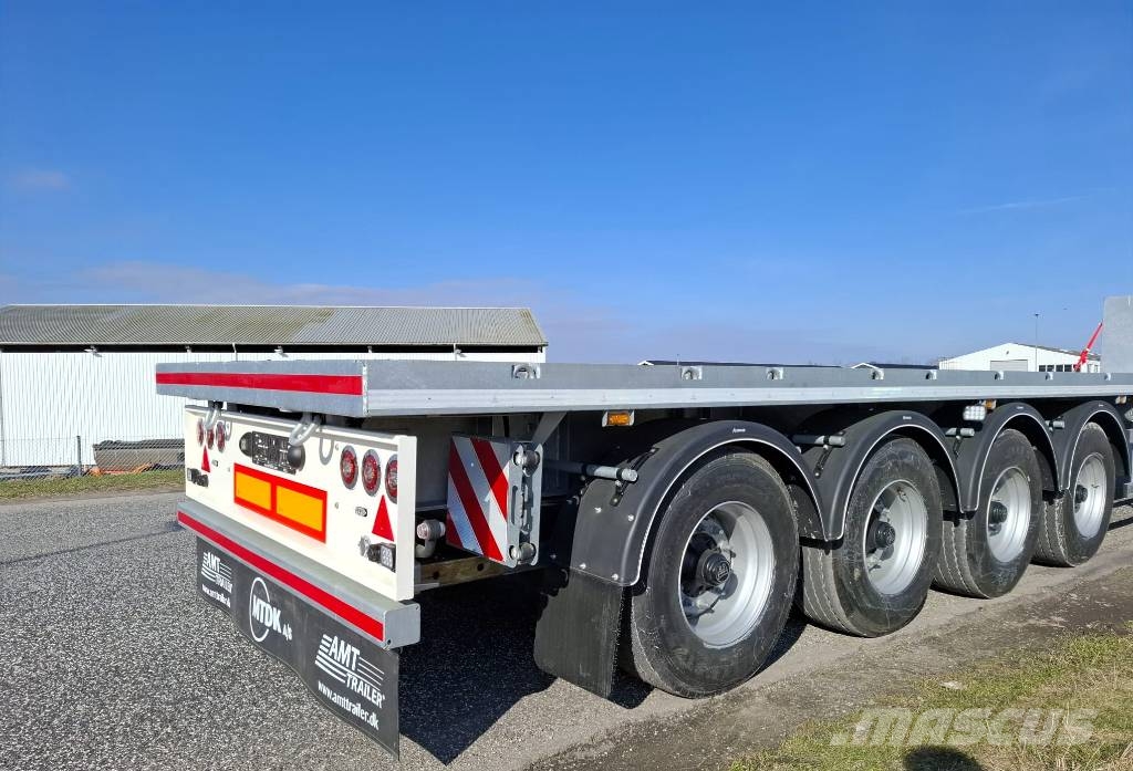 AMT UL400 4 akslet åben trailer med 7 m udtræk Pritschenanhänger