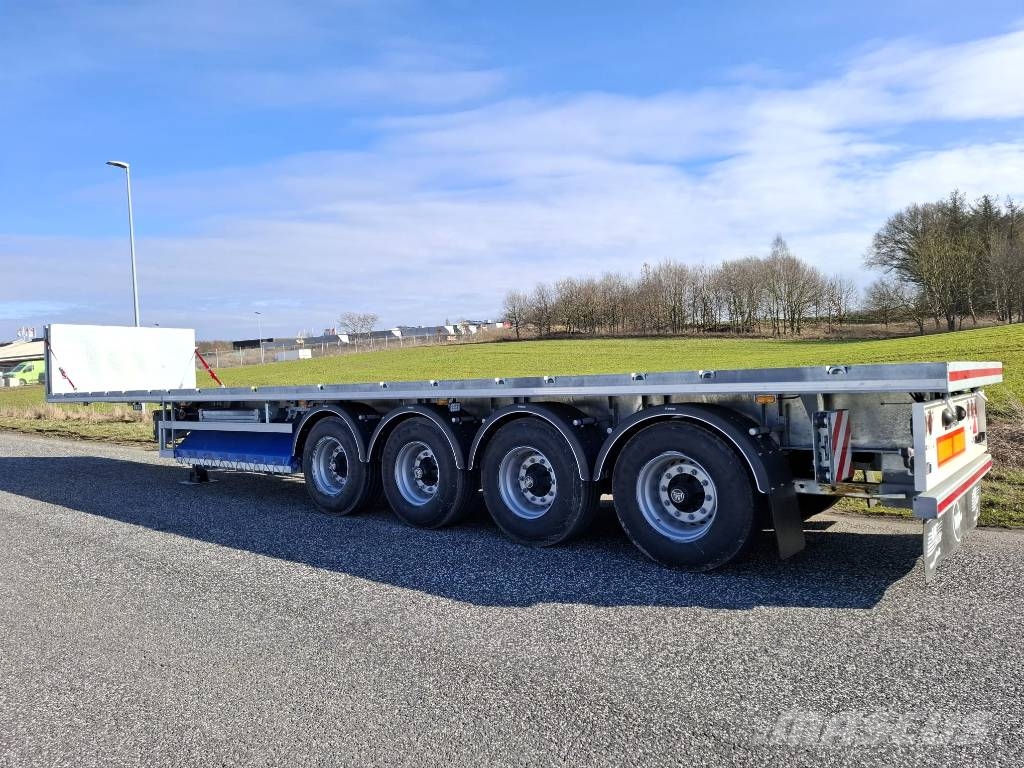 AMT UL400 4 akslet åben trailer med 7 m udtræk Pritschenanhänger