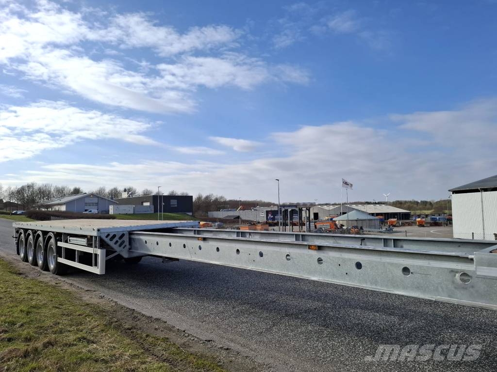 AMT UL400 4 akslet åben trailer med 7 m udtræk Pritschenanhänger