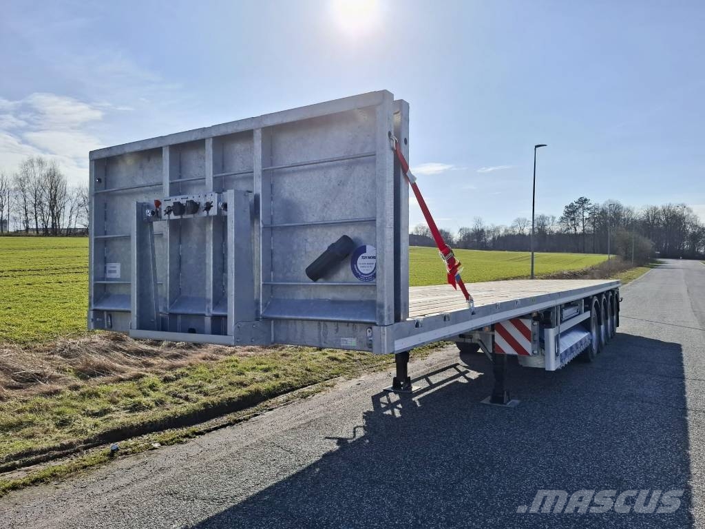 AMT UL400 4 akslet åben trailer med 7 m udtræk Pritschenanhänger