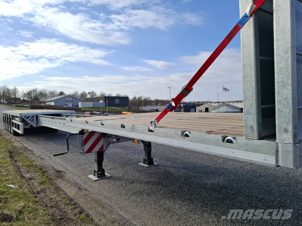 AMT UL400 4 akslet åben trailer med 7 m udtræk Pritschenanhänger