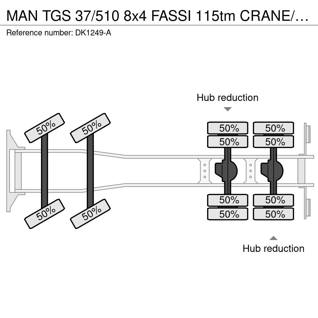 MAN TGS 37/510 8x4 FASSI 115tm CRANE/ FYJIB/WINCH/ TRA Polovne dizalice za sve terene