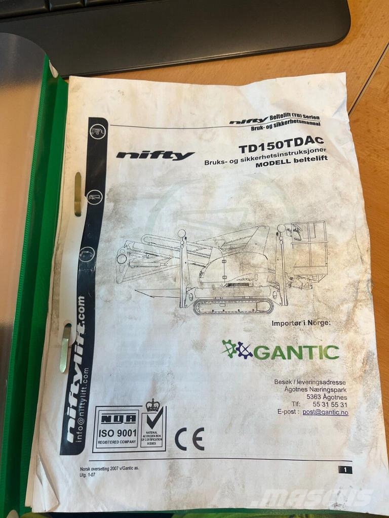 Niftylift TD 150 TDAC Zglobne podizne platforme