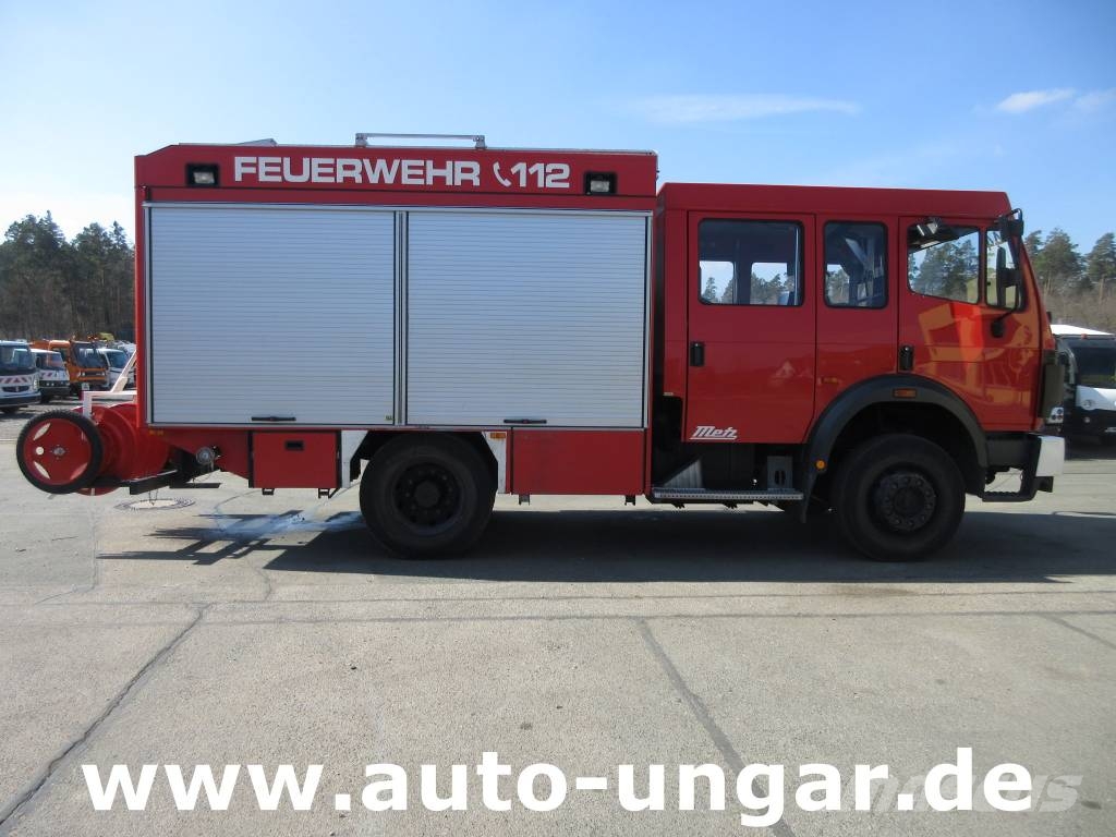 Mercedes-Benz 1224 AF 4x4 Metz LF16 Feuerwehr Doka 9-Sitzer Sper 소방차