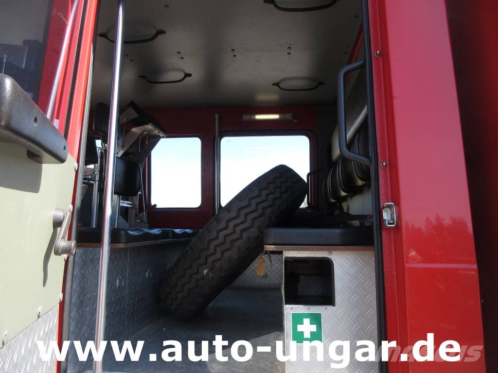 Mercedes-Benz 1224 AF 4x4 Metz LF16 Feuerwehr Doka 9-Sitzer Sper 소방차