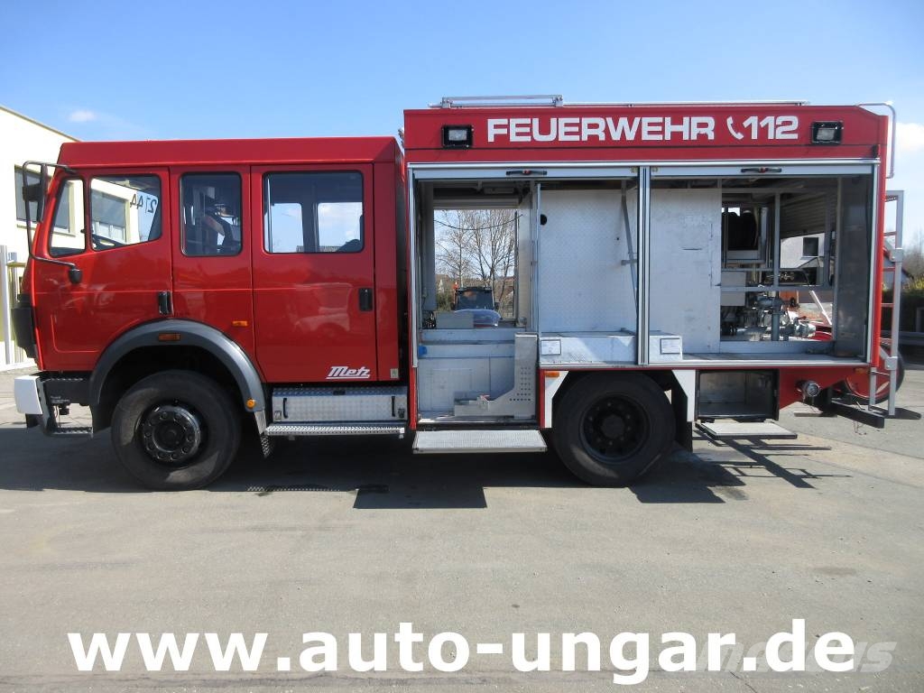 Mercedes-Benz 1224 AF 4x4 Metz LF16 Feuerwehr Doka 9-Sitzer Sper 소방차