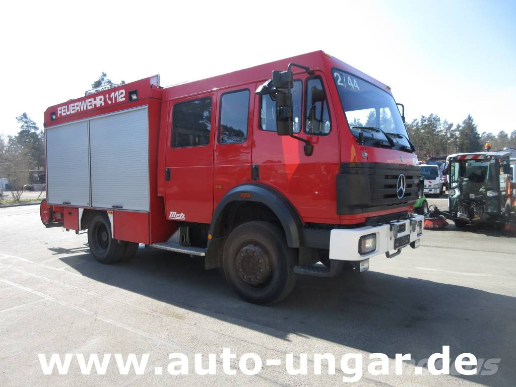 Mercedes-Benz 1224 AF 4x4 Metz LF16 Feuerwehr Doka 9-Sitzer Sper 소방차