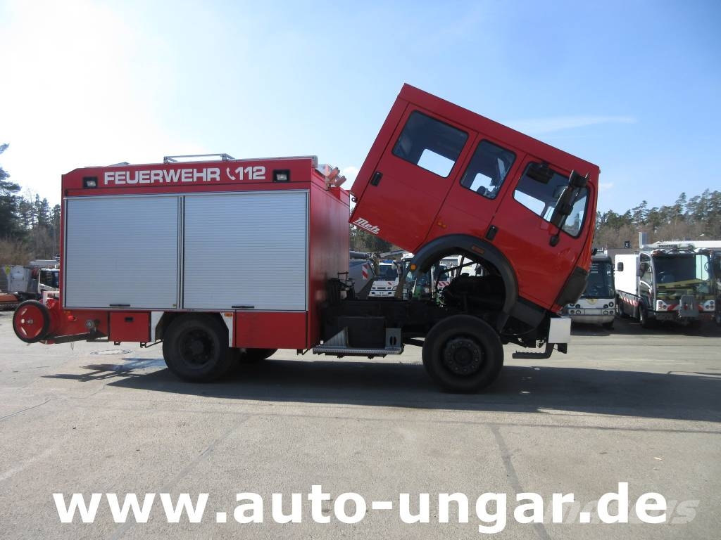 Mercedes-Benz 1224 AF 4x4 Metz LF16 Feuerwehr Doka 9-Sitzer Sper 소방차