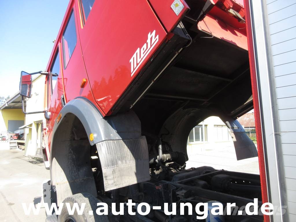 Mercedes-Benz 1224 AF 4x4 Metz LF16 Feuerwehr Doka 9-Sitzer Sper 소방차