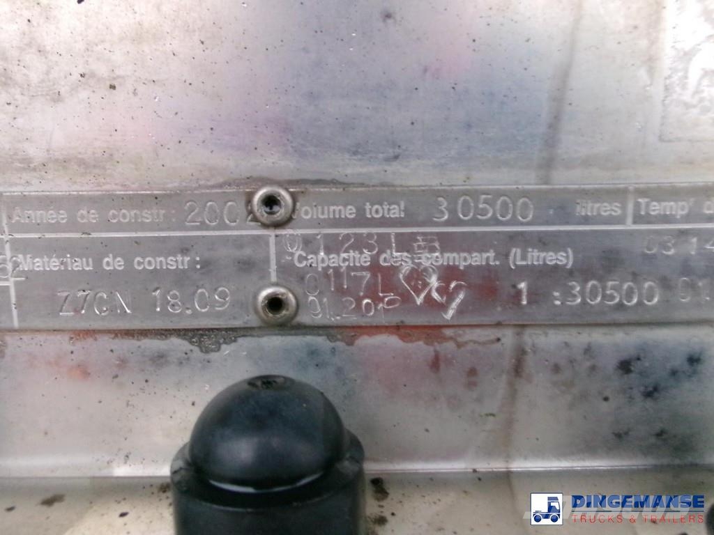 Magyar Bitumen / heavy oil tank inox 30.5 m3 / 1 comp + p Полуприцепы-Цистерны