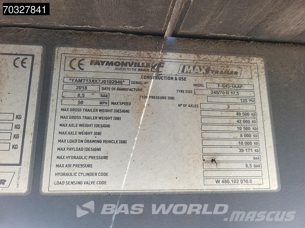 Faymonville F-S43-1AAF Steering Axle Ramps نصف مقطورة مسطحة منخفضة