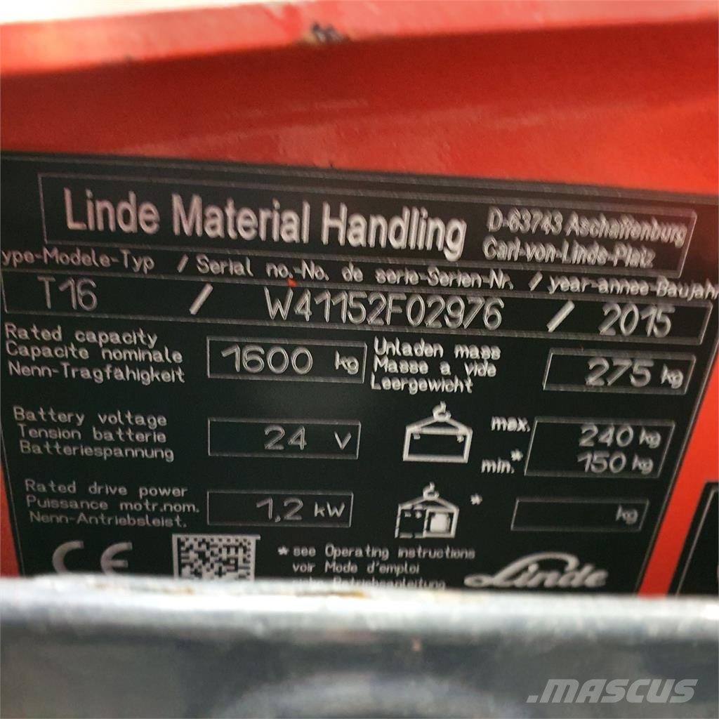 Linde T16 Rotabatt f. 387/388 Ručni električni viljuškar
