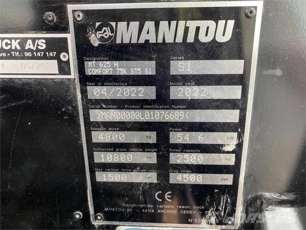 Manitou MT625H COMFORT ST5 Telescopic handlers