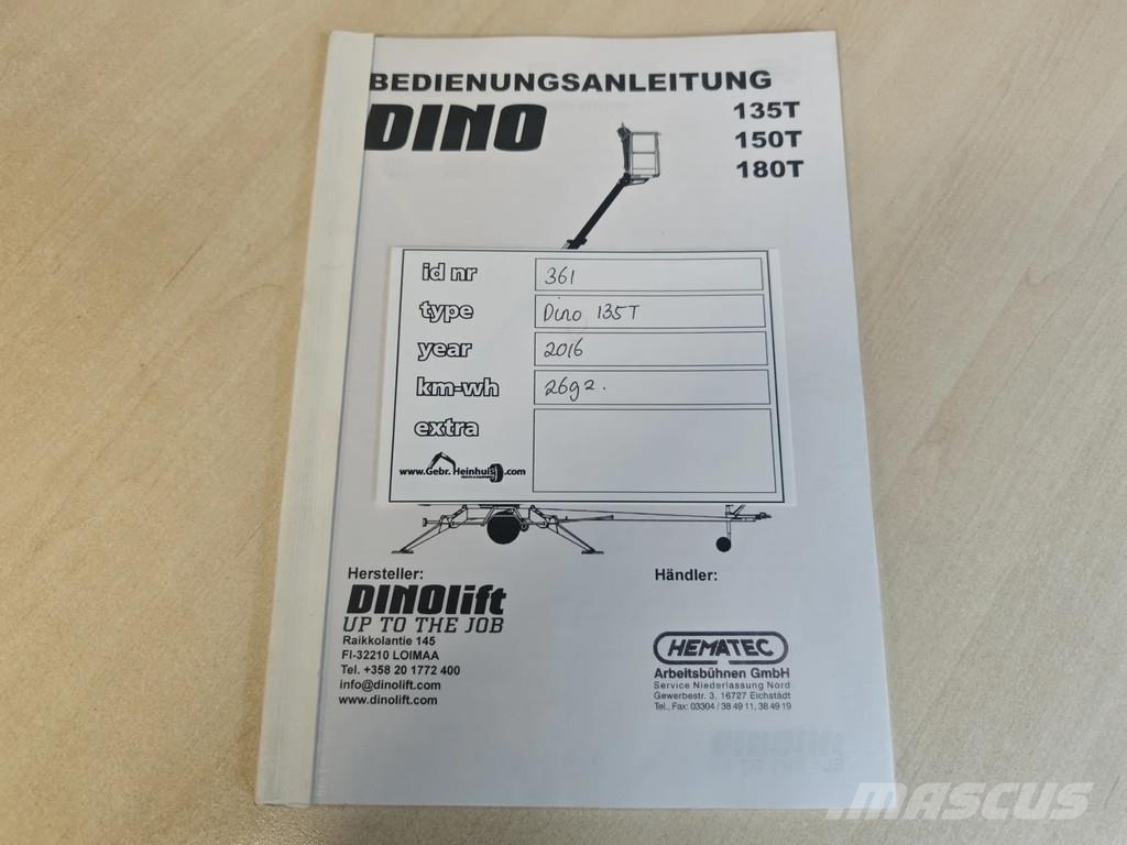 Dino 135T Diesel + Electric! Вишки-причепи