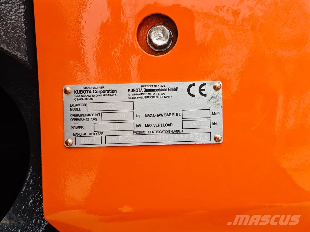 Kubota KX 060-5 Miniekskavaatorid < 7 t
