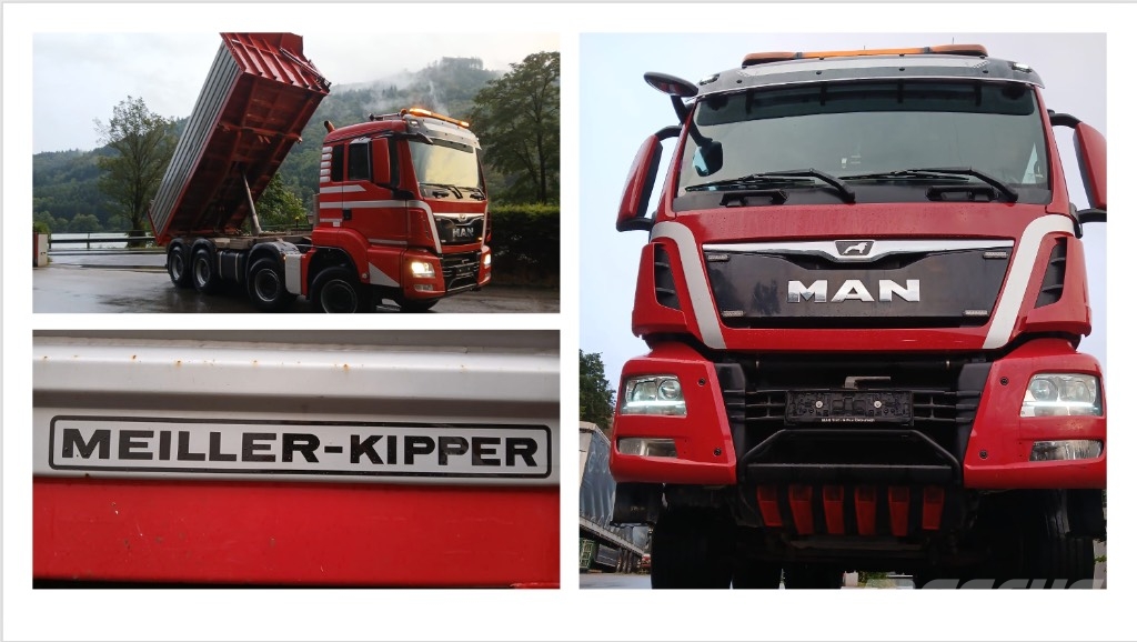 MAN 41.460/MEILLER GESTEINSKIPPER/BORDMATIK/ERSTBESITZ Kipper