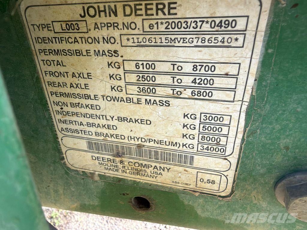 John Deere 6115M Traktörler