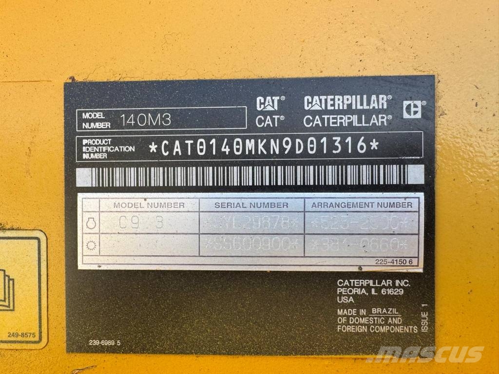 CAT 140M3 Niveladoras