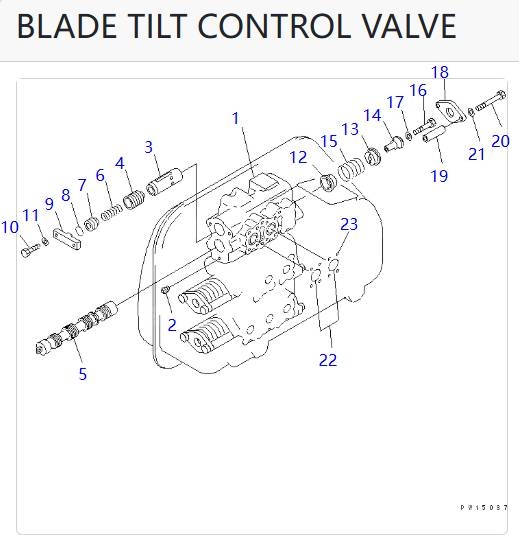 Komatsu D155 control valve 701-41-11006 Hidraulikos įrenginiai