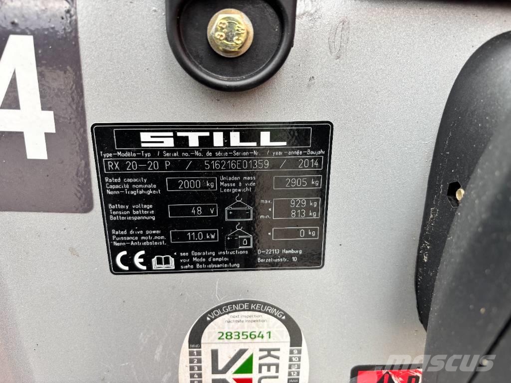 Still RX 20-20 2000kg TIPLO / Sideshift Chariots élévateurs électriques