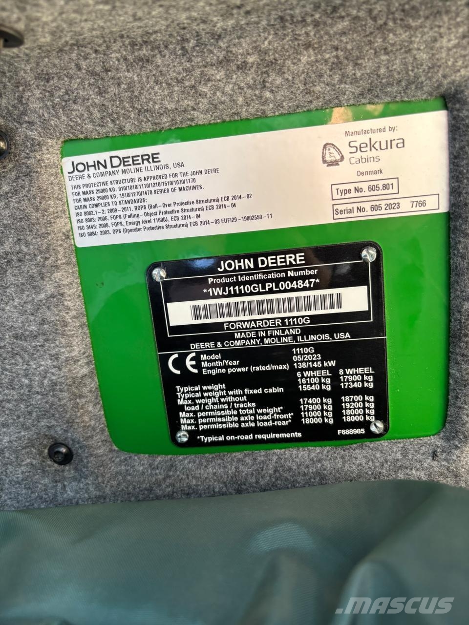 John Deere 1110G Transportadoras