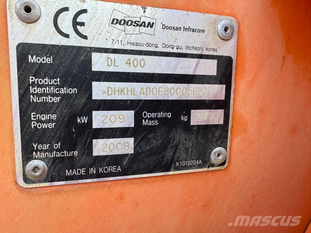 Doosan DL 400 Cargadoras sobre ruedas