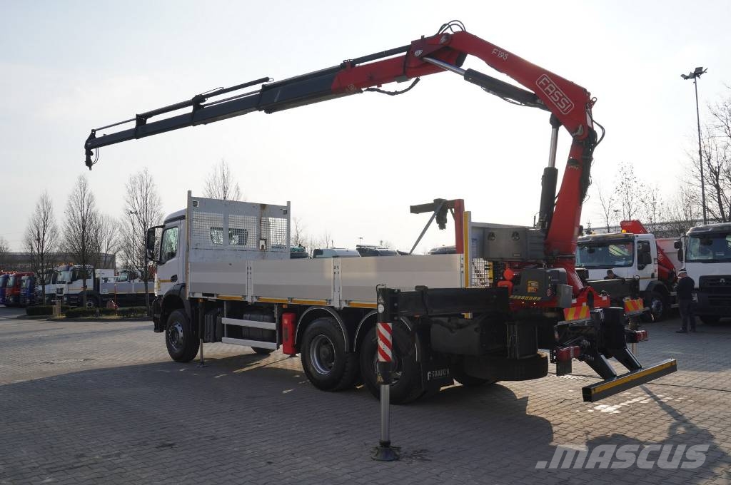 Mercedes-Benz Arocs 2636 6x4 / Fassi F195A.0.24 / 660 MTH شاحنات مسطحة/مفصلية الجوانب