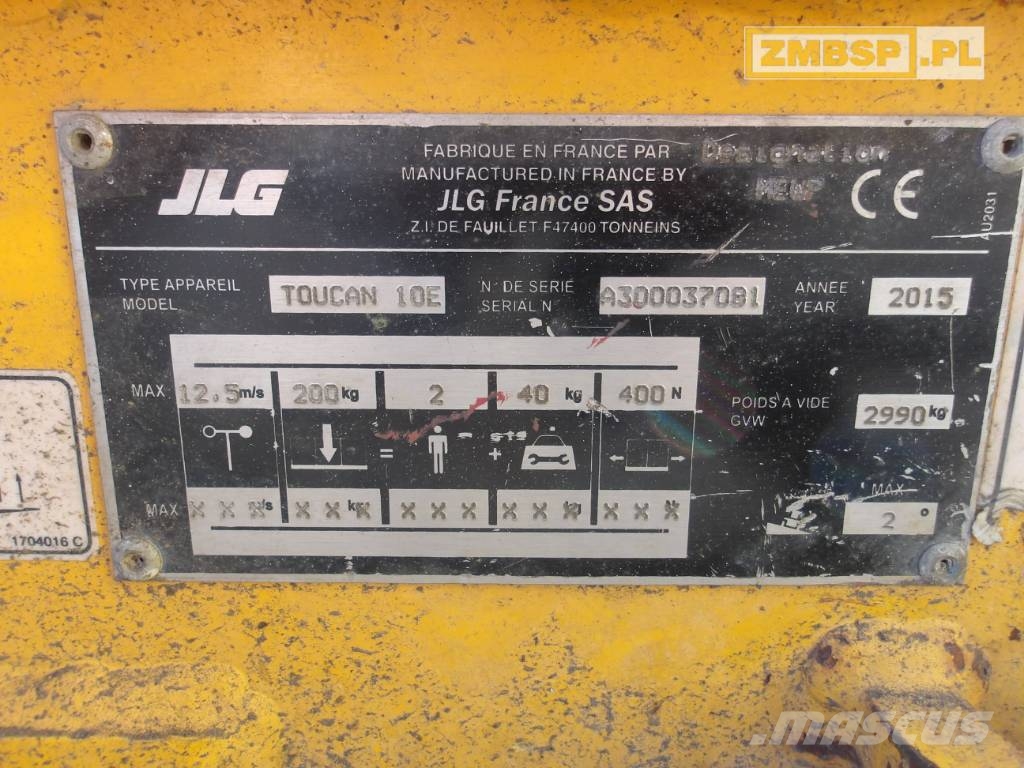 JLG Toucan 10 E Вертикальні щоглові підйомники