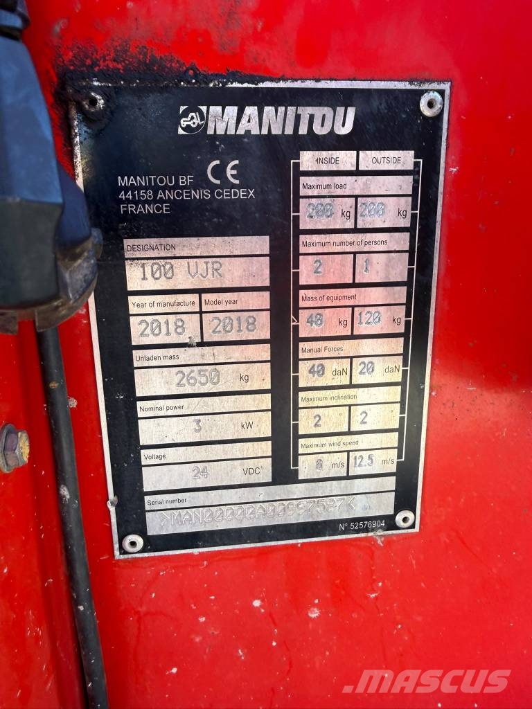 Manitou 100 VJR 인원/화물 앨리베이터