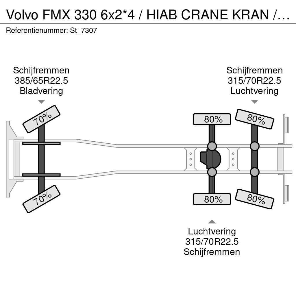 Volvo FMX 330 6x2*4 / HIAB CRANE KRAN / CONTAINER SYSTEM Camiones grúa