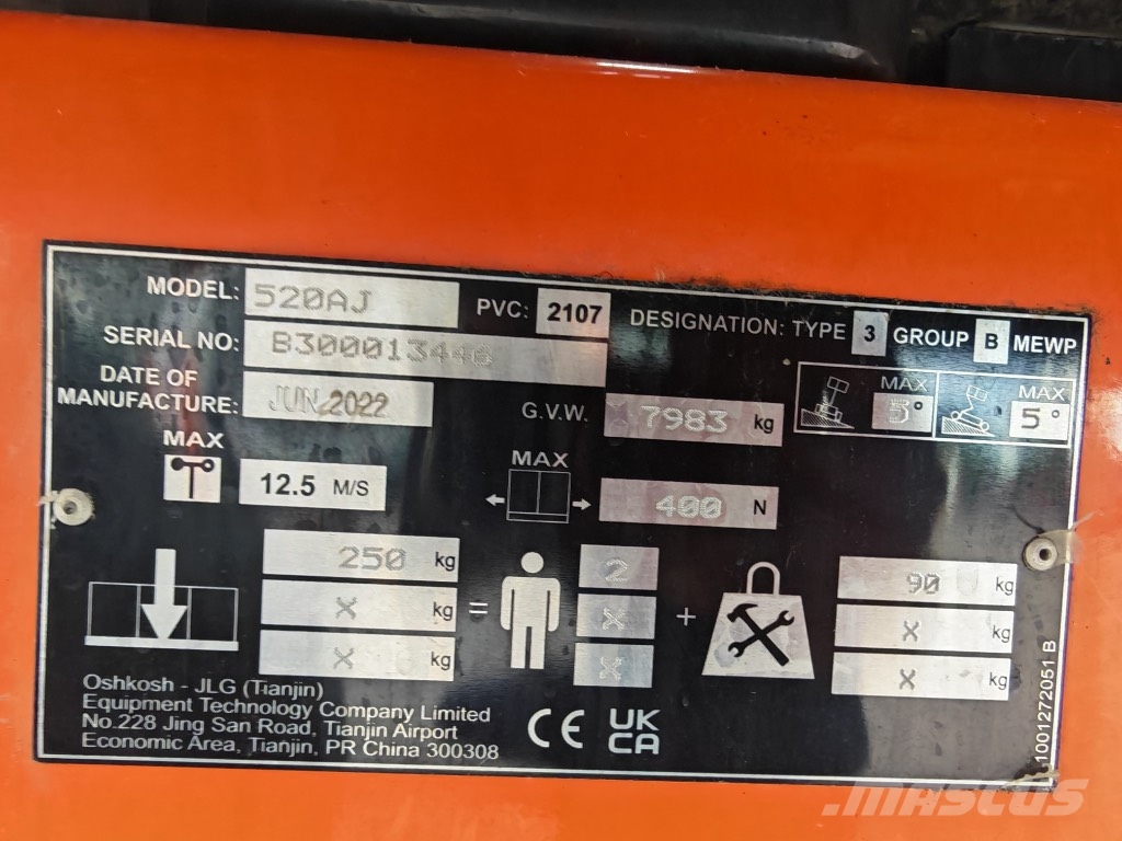 JLG 520 AJ Knikarmhoogwerkers