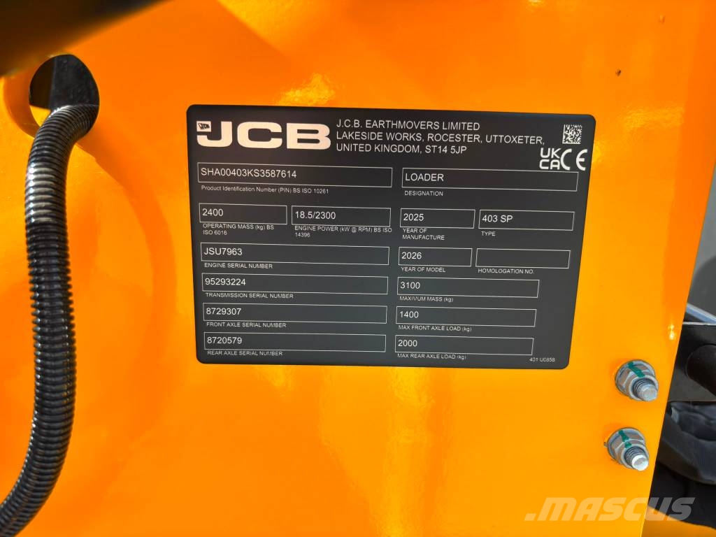 JCB 403 Smart power Minicargadoras