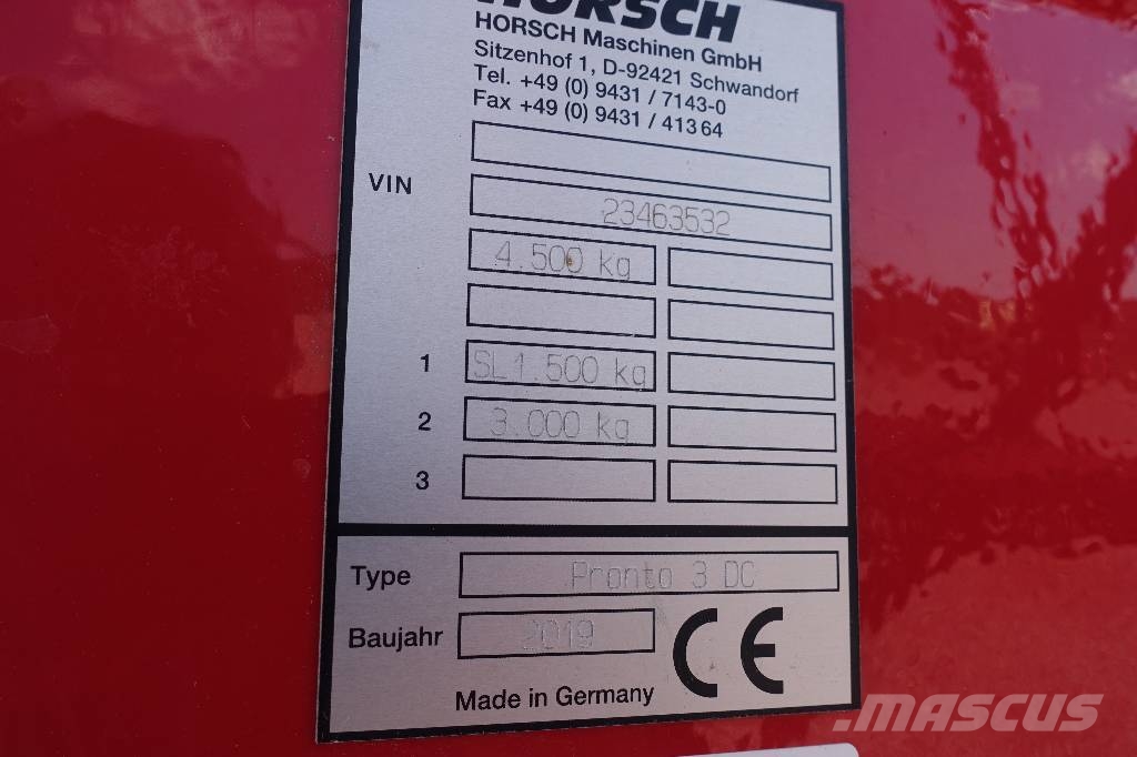 Horsch Pronto 3 DC Zaaicombinaties