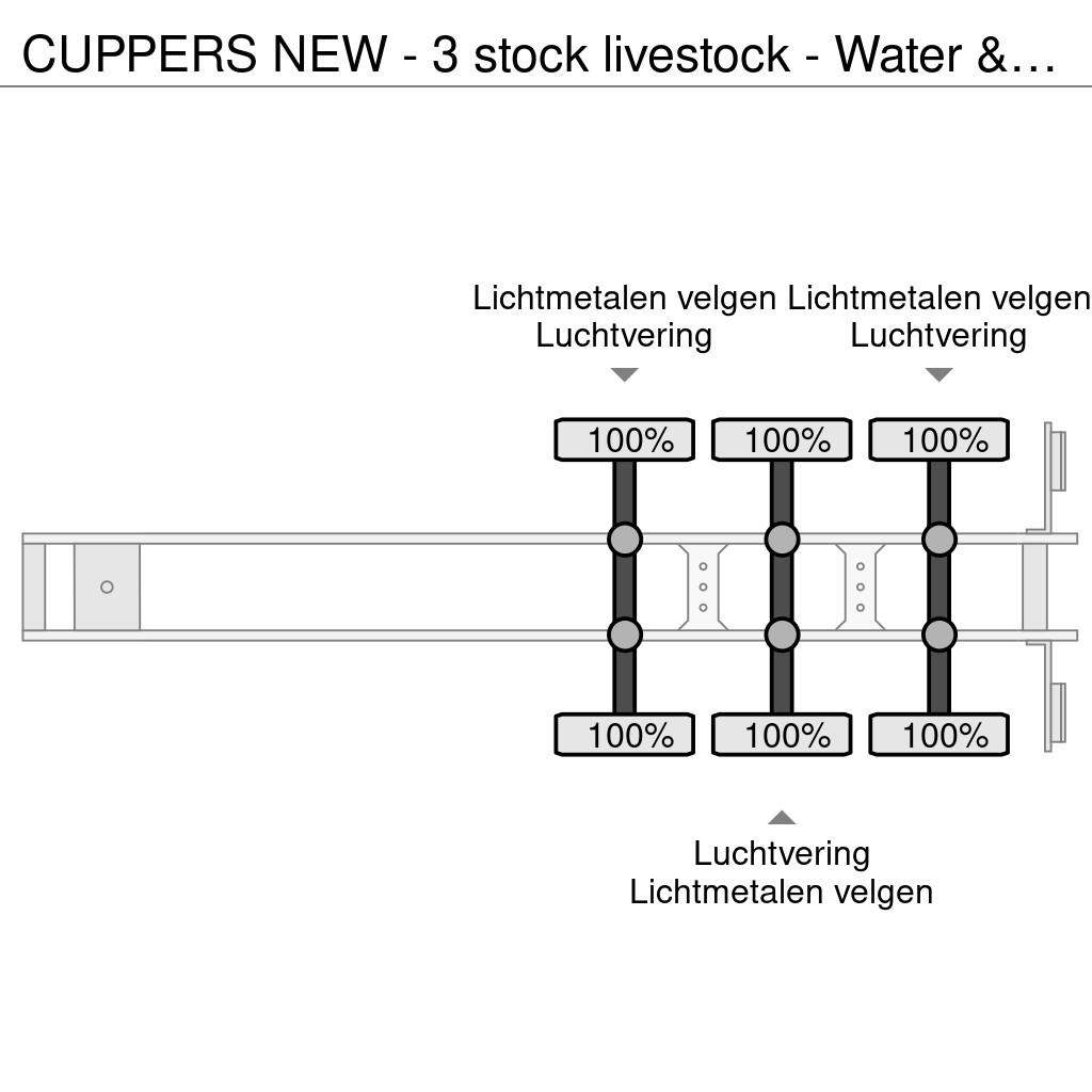 Cuppers NEW - 3 stock livestock - Water & Ventilation - St Veetransport oplegger