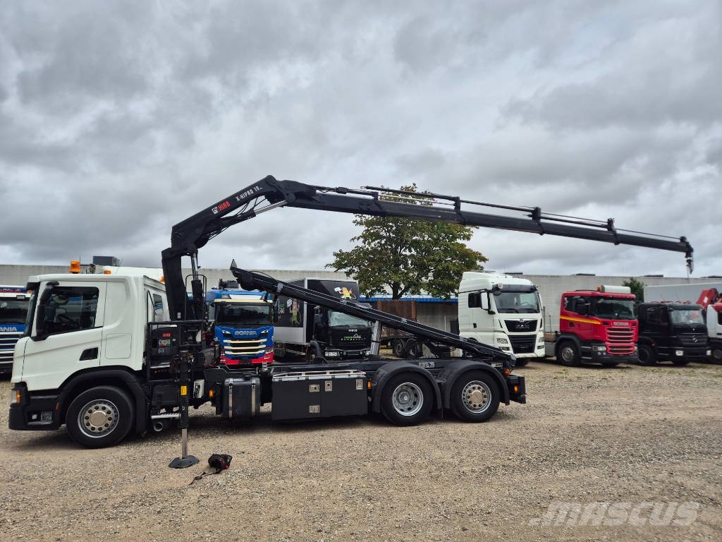 Scania P 410 6x2*4 //Hiab X-HIPRO 192 EP-4 // Wirehejs Smagās mašīnas ar celtni