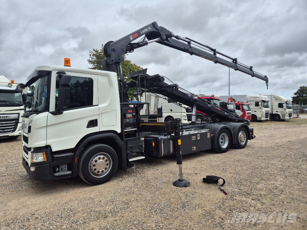 Scania P 410 6x2*4 //Hiab X-HIPRO 192 EP-4 // Wirehejs Smagās mašīnas ar celtni