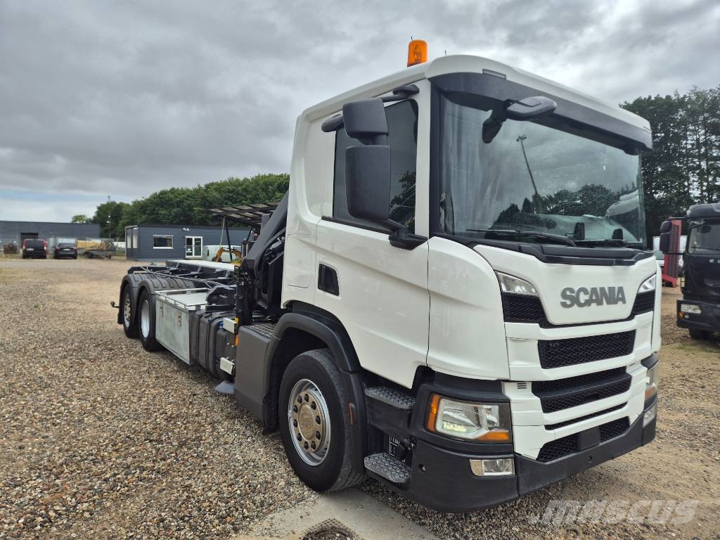 Scania P 410 6x2*4 //Hiab X-HIPRO 192 EP-4 // Wirehejs Smagās mašīnas ar celtni