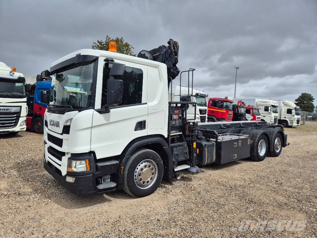 Scania P 410 6x2*4 //Hiab X-HIPRO 192 EP-4 // Wirehejs Smagās mašīnas ar celtni