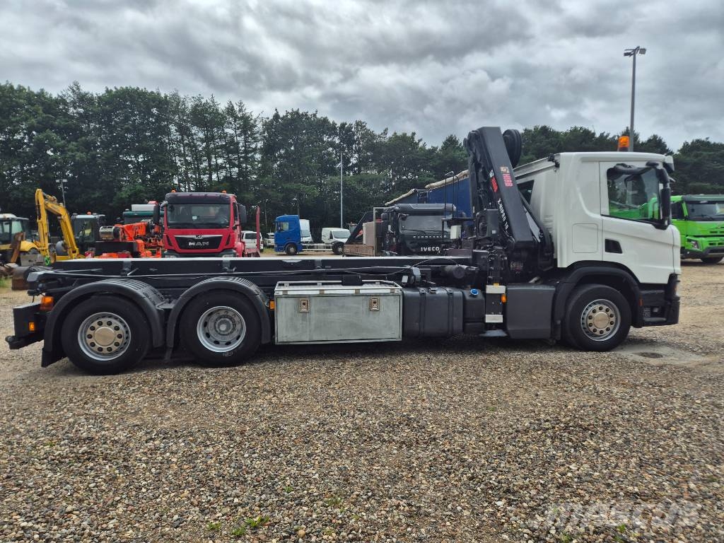 Scania P 410 6x2*4 //Hiab X-HIPRO 192 EP-4 // Wirehejs Smagās mašīnas ar celtni