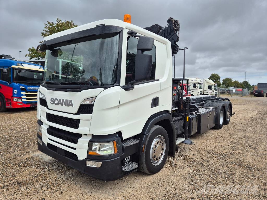 Scania P 410 6x2*4 //Hiab X-HIPRO 192 EP-4 // Wirehejs Smagās mašīnas ar celtni