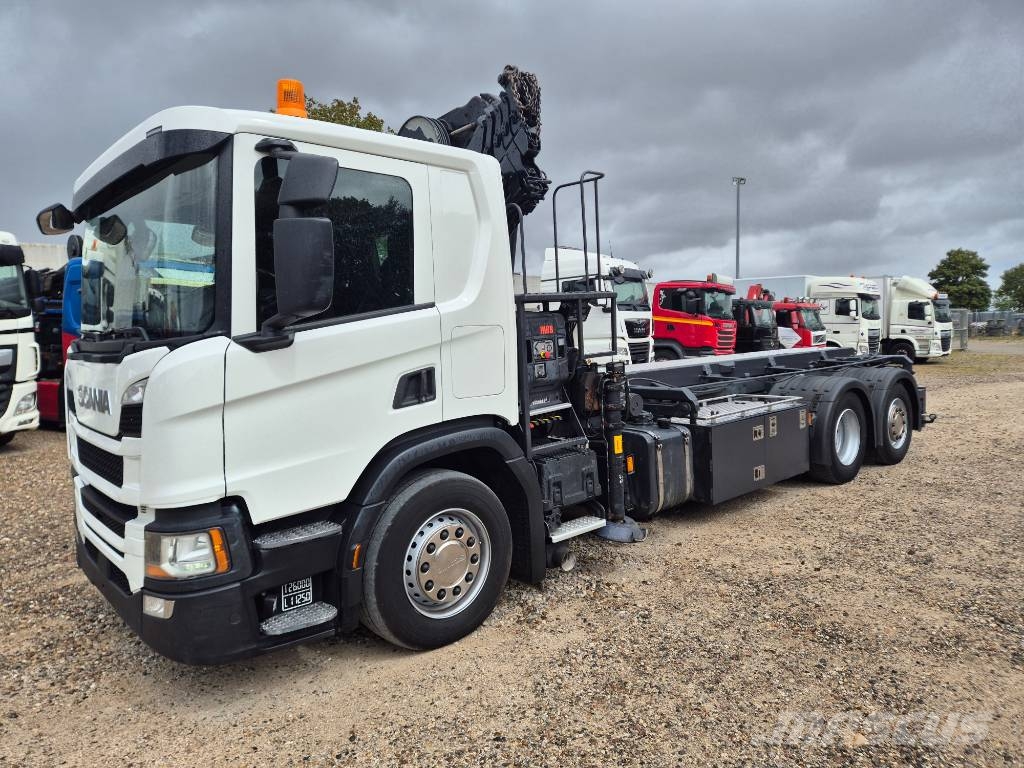Scania P 410 6x2*4 //Hiab X-HIPRO 192 EP-4 // Wirehejs Smagās mašīnas ar celtni