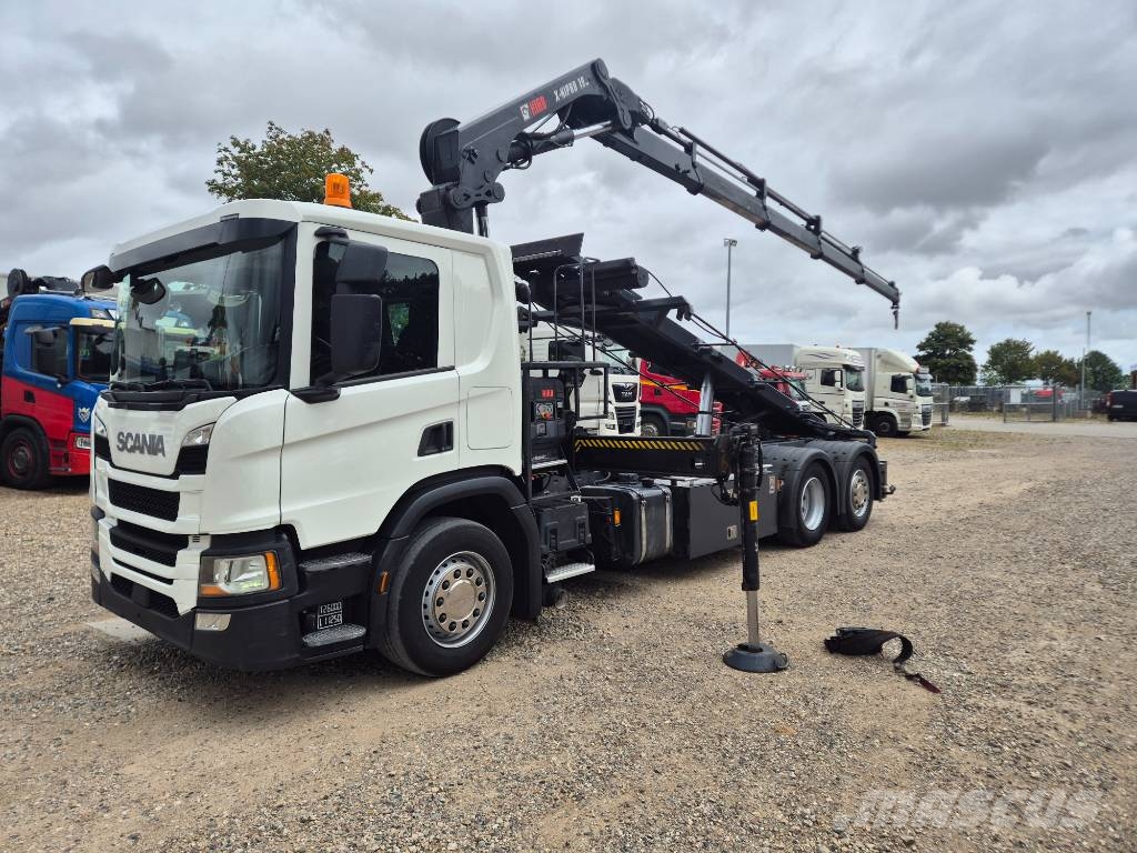 Scania P 410 6x2*4 //Hiab X-HIPRO 192 EP-4 // Wirehejs Smagās mašīnas ar celtni